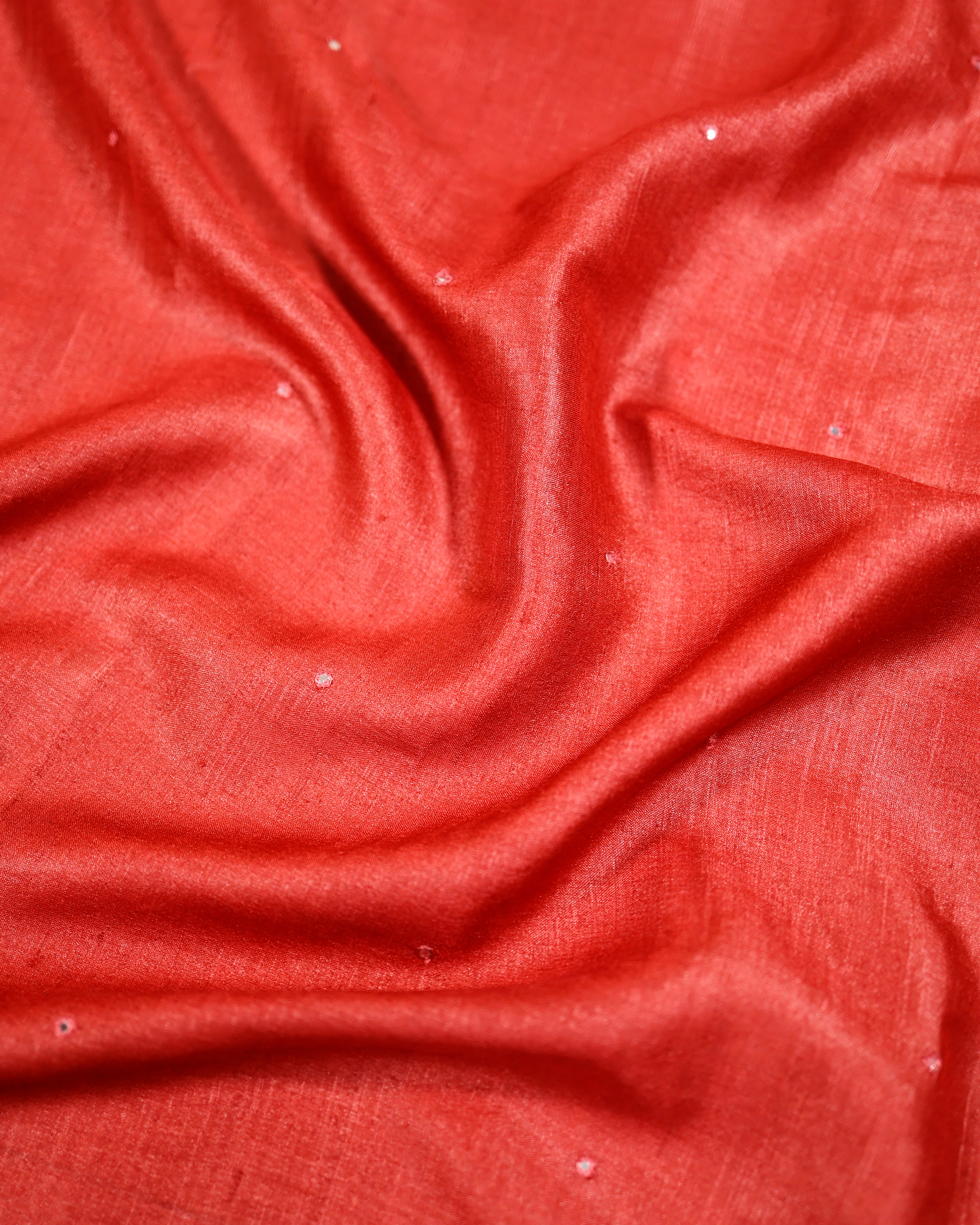 Banarasi Pure Tussar Red Color Saree