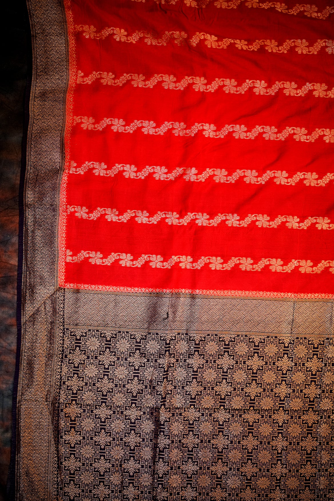 Red Assam Silk Saree