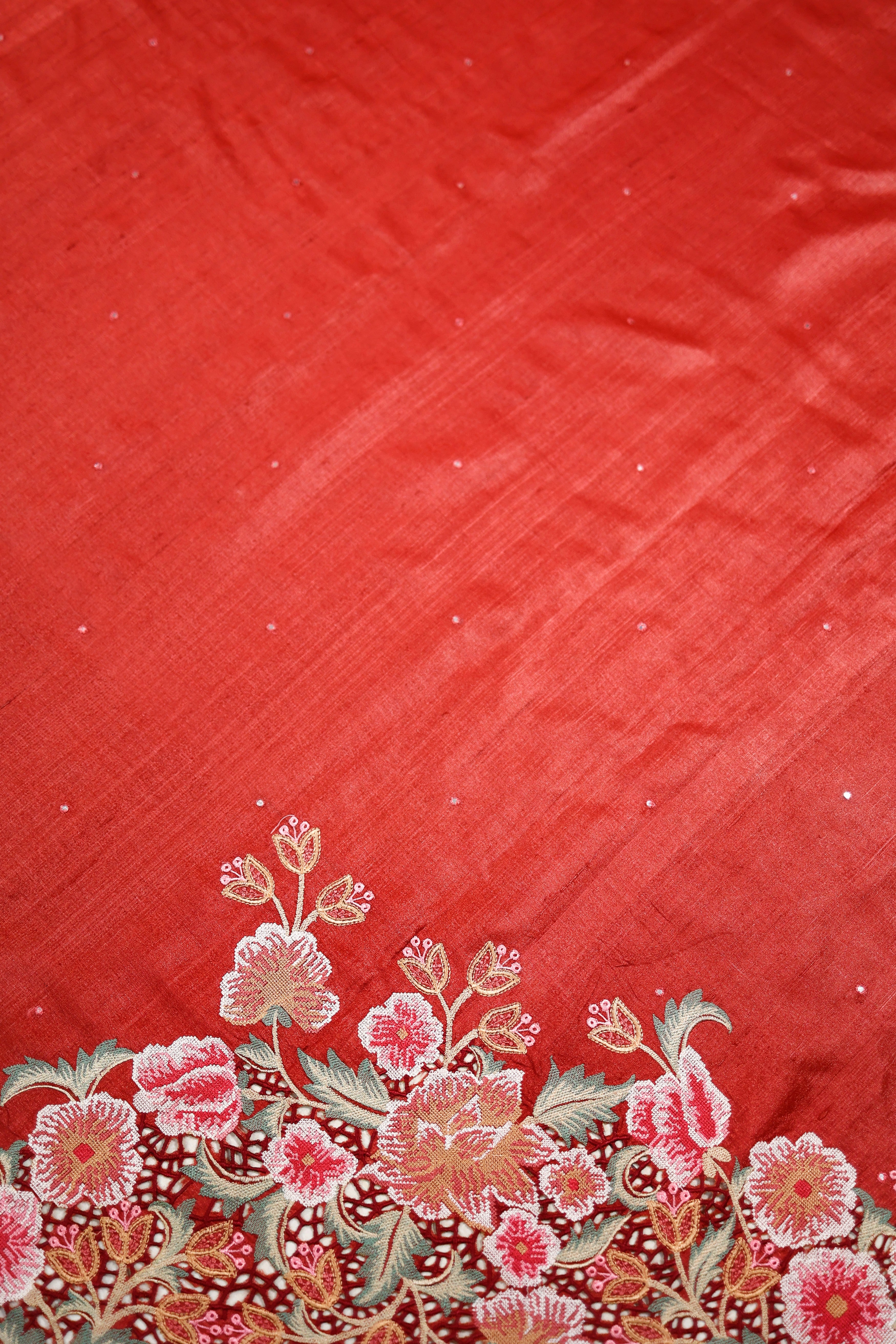 Banarasi Pure Tussar Red Color Saree