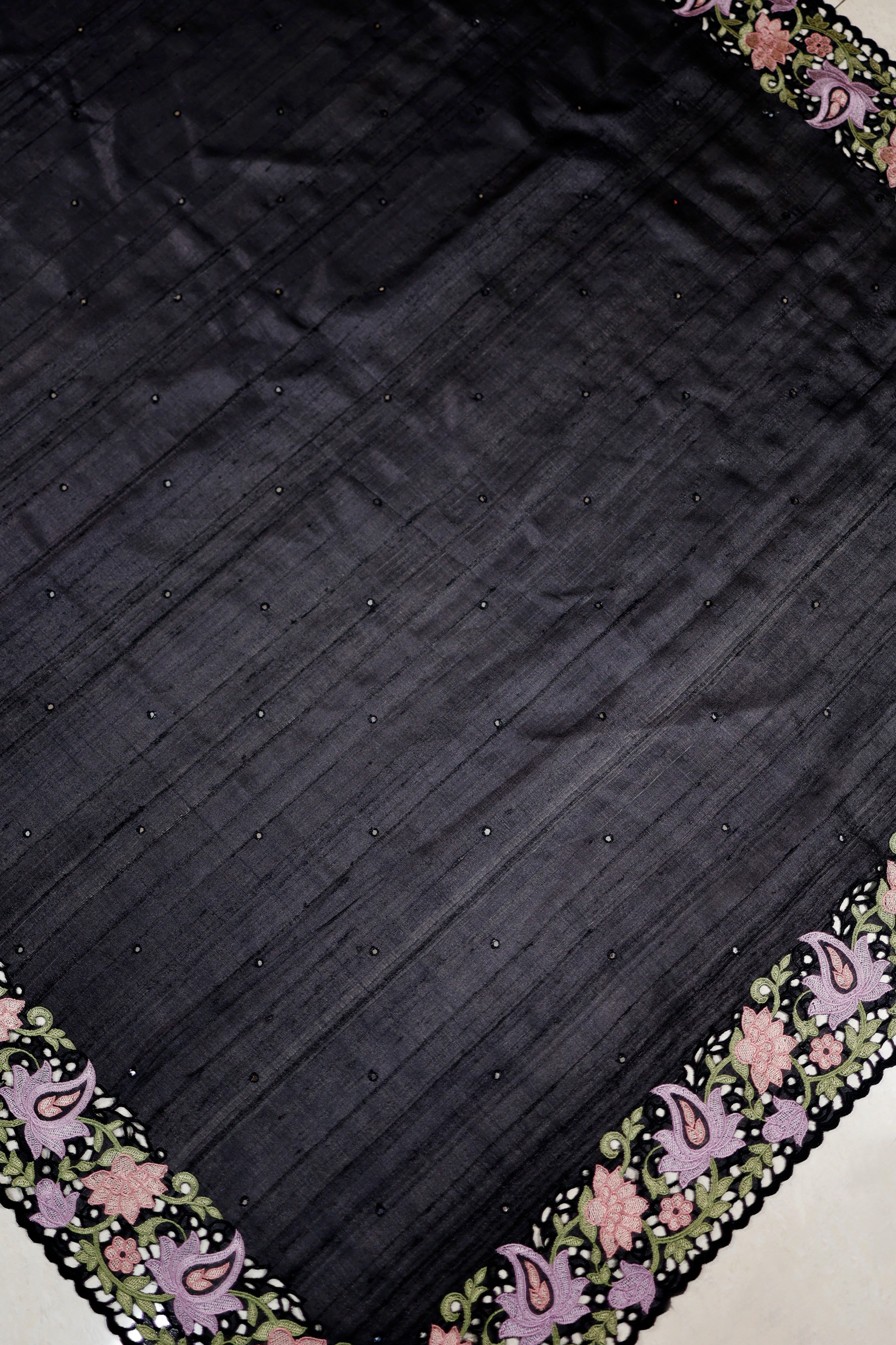 Banarasi Pure Tussar Black Color Saree