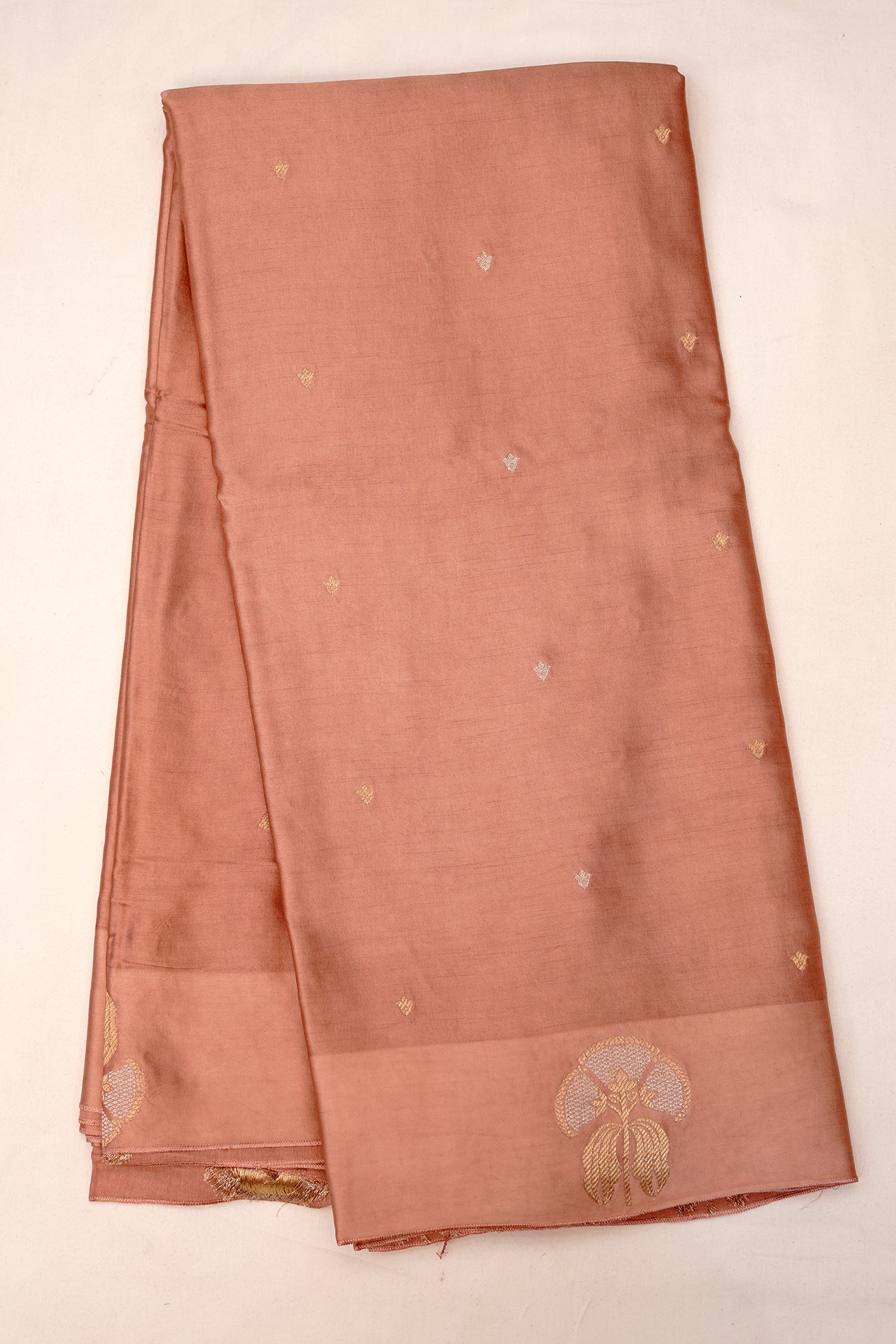 Orange kadwa flower silk saree