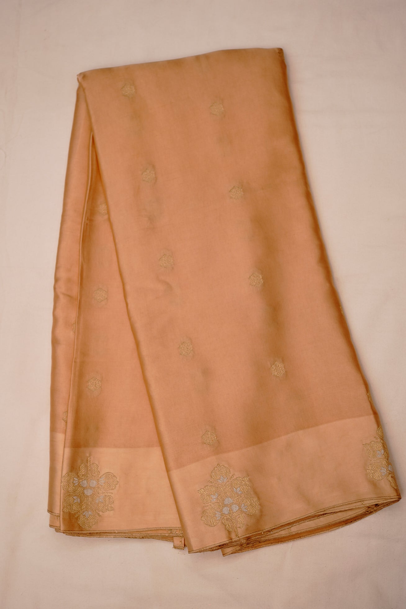 Orange kadwa silk saree